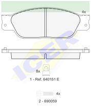 Icer Brakes 181561000 - PASTILLAS FRENO MOTO ICER