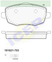 Icer Brakes 181621703 - JGO.PASTILLAS,FURGONETA/TURISMO