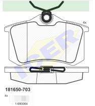 Icer Brakes 181650703 - JGO.P.TRAS.RENAULT MEGANE II