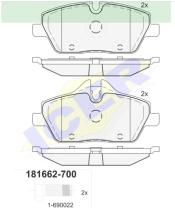 Icer Brakes 181662700 - JGO.PASTILLAS,FURGONETA/TURISMO