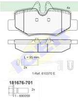 Icer Brakes 181676701 - JGO.PASTILLAS,FURGONETA/TURISMO