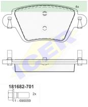 Icer Brakes 181682701 - JGO.PASTILLAS,FURGONETA/TURISMO