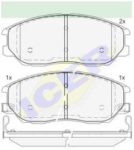 Icer Brakes 181714000 - JGO.PASTILLAS FRENO DEL.SSANG YONG RODIUS 05-