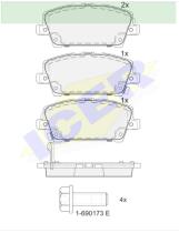 Icer Brakes 181773000 - JGO.PASTILLAS HONDA CIVIC