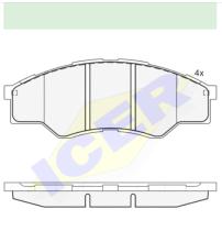 Icer Brakes 181824000 - JGO.PASTILLAS DEL.HI-LUX, TACOMA