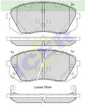 Icer Brakes 181826 - JGO.PASTILLAS FRENO DEL. HYUNDAI/KIA 2010->