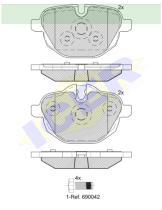 Icer Brakes 182004000 - JGO.PASTILLAS FRENO TRAS.BMW