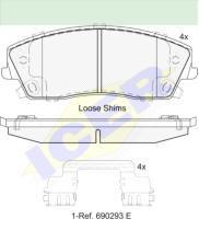 Icer Brakes 182067000 - JGO.PASTILLAS DEL. CHRYSLER-DODGE