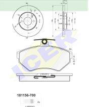 Icer Brakes 311563790 - KIT FRENOS DEL VAG BD3790+181156