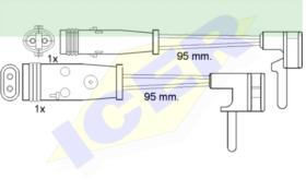 Icer Brakes 610333E - JGO.SENSORES DESGASTE FRENOS MERCEDES