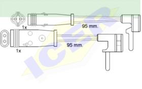 Icer Brakes 610333E - JGO.SENSORES DESGASTE FRENOS MERCEDES