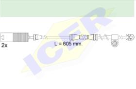 Icer Brakes 610390E - JGO.SENSORES DESGASTE FRENOS BMW