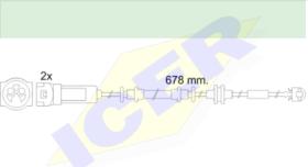 Icer Brakes 610452E - JGO.SENSORES DESGASTE FRENOS OPEL