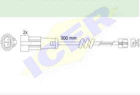 Icer Brakes 610470E - JGO.SENSORES DESGASTE FRENOS IVECO