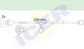 Icer Brakes 610477E - JGO.SENSORES DESGASTE FRENOS AUD/VW