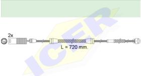 Icer Brakes 610498E - JGO.SENSORES DESGASTE FRENOS BMW