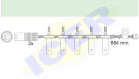 Icer Brakes 610500E - JGO.SENSORES DESGASTE FRENOS MINI