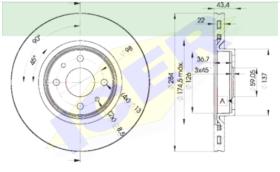 Icer Brakes 78BD03562 - JGO.DISCOS FRENO FIAT/ALFA/LANCIA