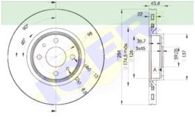 Icer Brakes 78BD03562 - JGO.DISCOS FRENO FIAT/ALFA/LANCIA