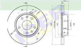 Icer Brakes 78BD10102 - JGO.DISCOS FRENO TOYOTA