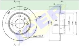 Icer Brakes 78BD10622 - JGO.DISCOS FRENO NISSAN