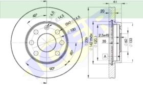 Icer Brakes 78BD14402 - JGO.DISCOS FRENO OPEL/DAEWO/CHEVROLET