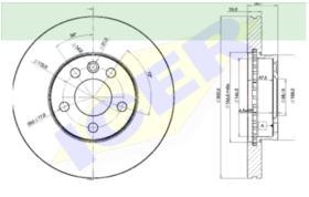 Icer Brakes 78BD15312 - JGO.DISCOS FRENO FORD/SEAT/VW