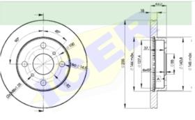 Icer Brakes 78BD20202 - JGO.DISCOS FRENO TOYOTA