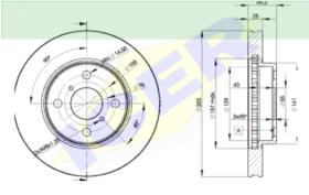 Icer Brakes 78BD21002 - JGO.DISCOS FRENO TOYOTA