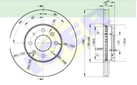 Icer Brakes 78BD22322 - JGO.DISCOS FRENO RENAULT