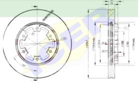 Icer Brakes 78BD31012 - JGO.DISCOS FRENO FORD/NISSAN