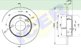 Icer Brakes 78BD33252 - JGO.DISCOS FRENO AUD/VW