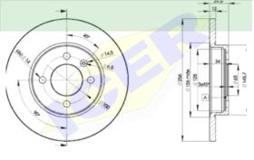 Icer Brakes 78BD33922 - JGO.DISCOS FRENO AUDI/VW