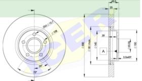 Icer Brakes 78BD39372 - JGO.DISCOS FRENO FORD