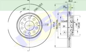 Icer Brakes 78BD40652 - JGO.DISCOS FRENO AUDI/VW