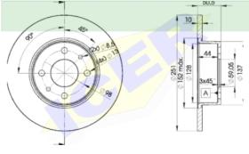 Icer Brakes 78BD40702 - JGO.DISCOS FRENO FIAT/LANCIA/ALFA