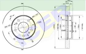 Icer Brakes 78BD41032 - JGO.DISCOS FRENO NISSAN