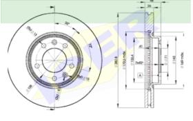 Icer Brakes 78BD46852 - JGO.DISCOS FRENO CIT/PEU