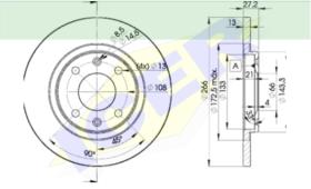 Icer Brakes 78BD46922 - JGO.DISCOS FRENO CIT/PEU