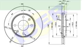 Icer Brakes 78BD46942 - JGO.DISCOS FRENO CIT/PEU