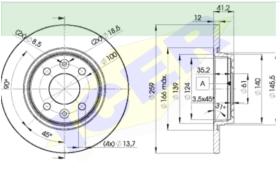 Icer Brakes 78BD47072 - JGO.DISCOS FRENO DACIA/RENAULT