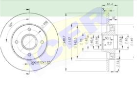 Icer Brakes 78BD47441 - DISCO DE FRENO CIT/PEU (UNIDAD)