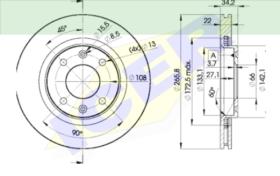 Icer Brakes 78BD47502 - JGO.DISCOS FRENO CIT/PEU 260 MM