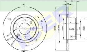 Icer Brakes 78BD47542 - JGO.DISCOS FRENO CIT/PEU