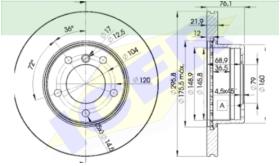 Icer Brakes 78BD48391 - DISCO DE FRENO BMW (UNIDAD)