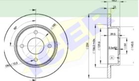 Icer Brakes 78BD50012 - JGO.DISCOS FRENO NISSAN