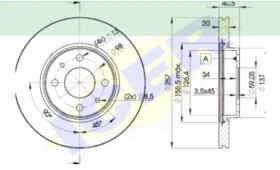 Icer Brakes 78BD50562 - JGO.DISCOS FRENO FIAT/LANCIA/ALFA