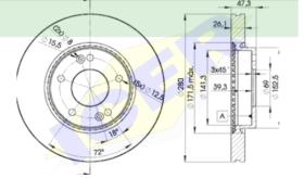 Icer Brakes 78BD51712 - JGO.FRENOS DISCO KIA