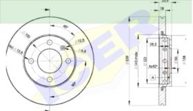 Icer Brakes 78BD53032 - JGO.DISCO FRENO AUDI/VW