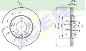 Icer Brakes 78BD53082 - JGO.DISCOS FRENO AUDI/VW